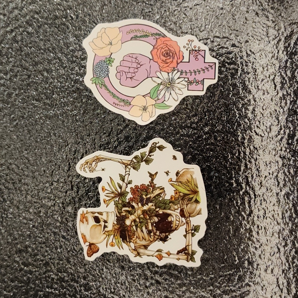Stickers - Female Floral Pack - Bag #17 -  Set of 2 - NWOT